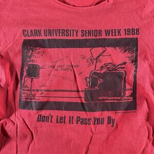 1988 Don’t Let It Pass You By Single Stitch Cut Collar Red Graphic Band Tee